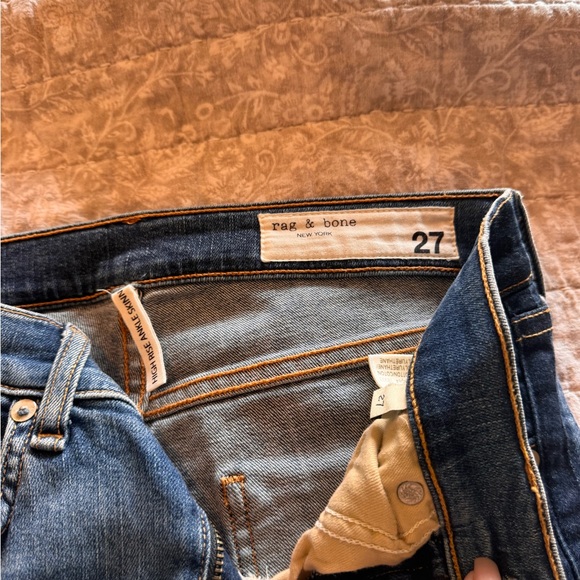 rag & bone Two-Tone Blue Skinny Jeans - Picture 2 of 2